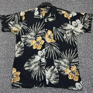 Cherokee Shirt Men Large Hawaiian Button Up Short Sleeve Collared L
